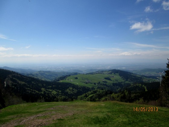 Blick vom Schauinsland in die Ebene